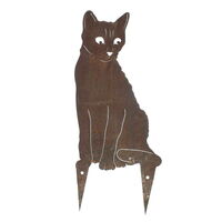 Cat Wedge Stake Garden Art
