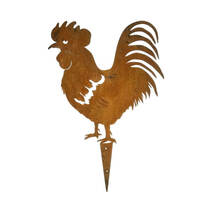 Rooster Stake Garden Art
