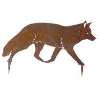 Fox Walking Stake Garden Art 