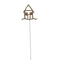House Stake Metal Garden Art 