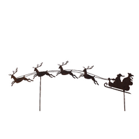 Santa and sleigh christmas garden stake