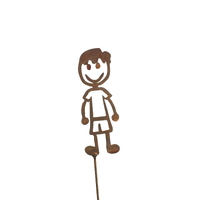 Stick Figure Dad Stake Garden Art