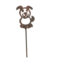Stick Figure Dog Stake Garden Art