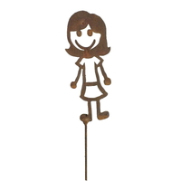Stick Figure Mum Stake Garden Art