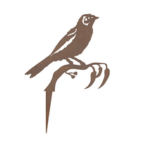Noisy Miner Wedge Stake Garden Art