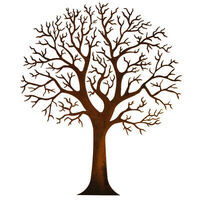 Round Tree Metal Garden Wall Art