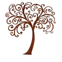 Curly Tree Metal Garden Wall Art