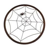 Spiderweb Round Metal Garden Wall Art