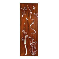 Tall Flower Box Metal Garden Wall Art