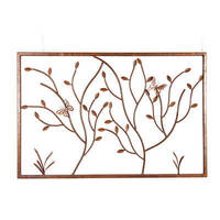 Butterflies on Branches Metal Garden Wall Art 