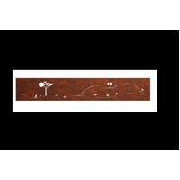 Roos On Hill Metal Garden Wall Art Panel