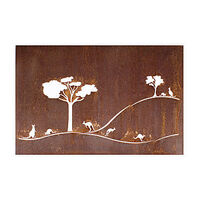 Roo`s and Gum Trees Box Metal Garden Wall Art