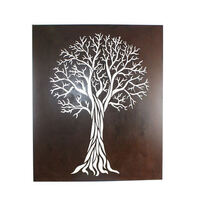 Flame Tree Box Metal Garden Wall Art