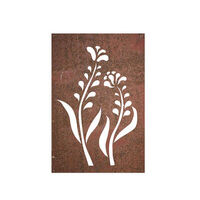 Mod Flower Metal Garden Wall Art Panel One