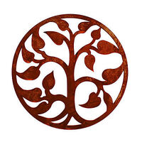 Tree  Vine Round  Metal Garden Wall Art 