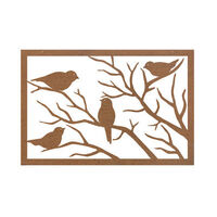 Sparrow Metal Garden Wall Art Panel One
