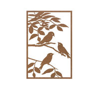 Sparrow Metal Garden Wall Art Panel Two