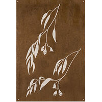 Flowering Gum Branches Metal Garden Wall Art