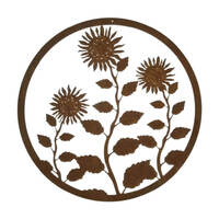 Round Sunflower Wall Art