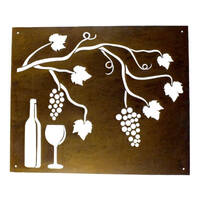 Wine Bottle and Grapes Wall Art 