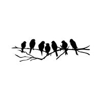 Seven  Birds Wall Art in Black 
