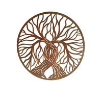 WPA217 Entwined Trees Metal Garden Wall Art